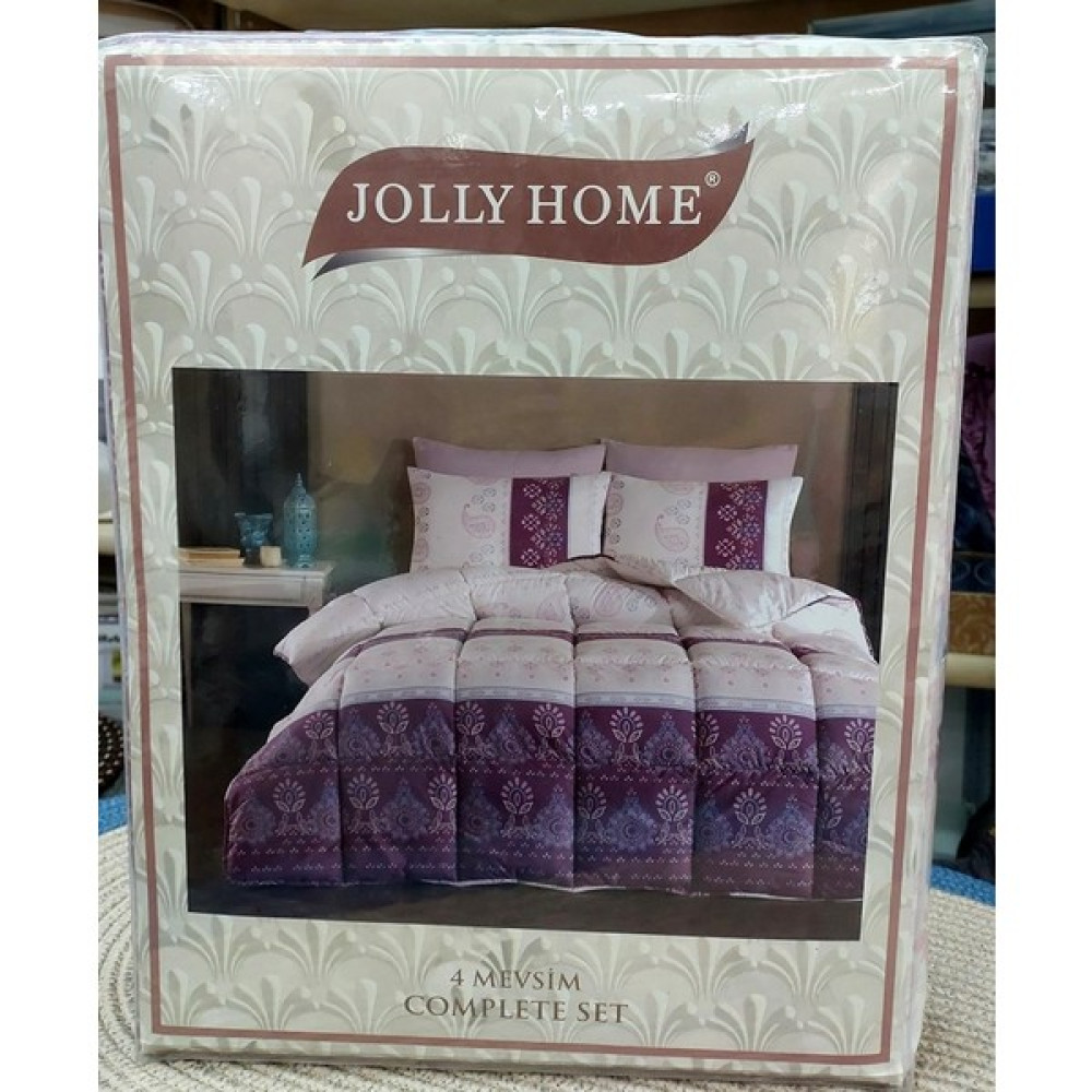 Jolly Home 4 Mevsim Çift Kişilik Kapitoneli Nevresim Takımı-Sima Gül Kurusu - 200 x 220 cm Nevresim Takımı Fiyatı