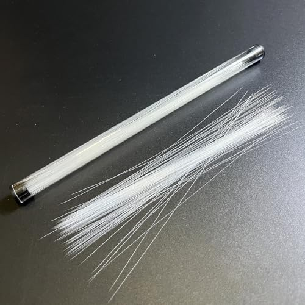 JollyFree 300Pcs 6.3 inch White Simulated Animal Whiskers for Crafts Needle Felting,Extra Long Craft Animal Whiskers(White-6.3 inch)