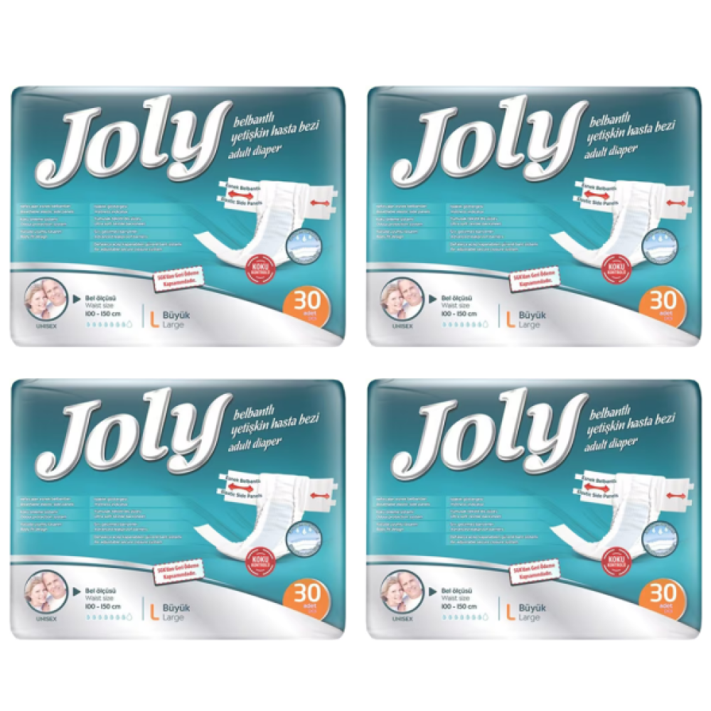Joly Belbantli Buyuk Boy (L) 30 Adet 4'Lu Paket Hasta Bezi Hasta Bezleri ve Temizliği Fiyatı