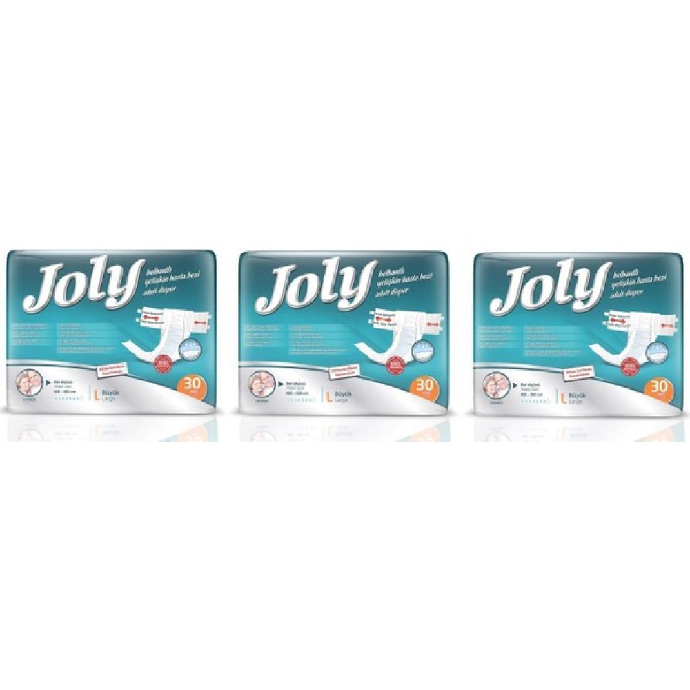 Joly Belbantlı Hasta Bezi 90 Adet Büyük Large 30x3 Paket - L Hasta Bezleri ve Temizliği Fiyatı