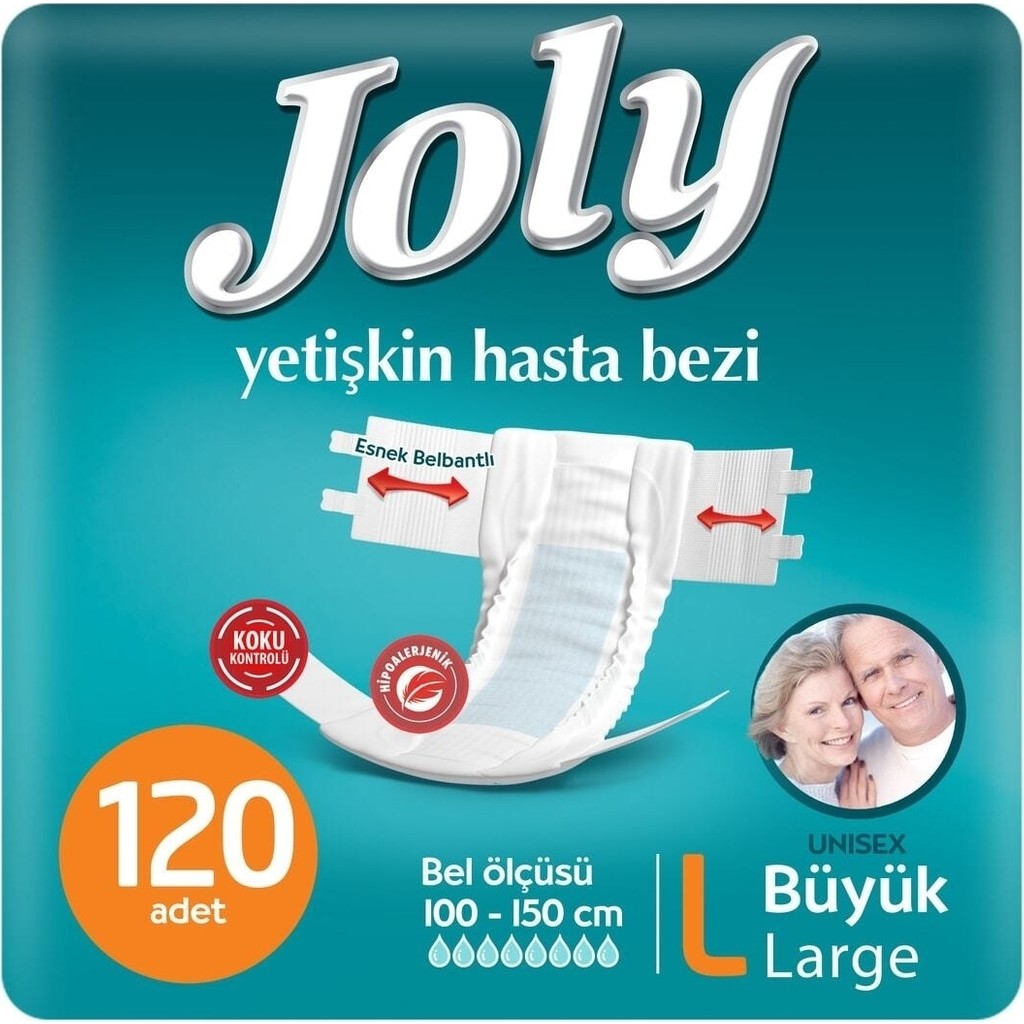 Joly Belbantlı Hasta Bezi Büyük Large Boy 30'lu 4 Paket 120 Adet Hasta Bezleri ve Temizliği Fiyatı