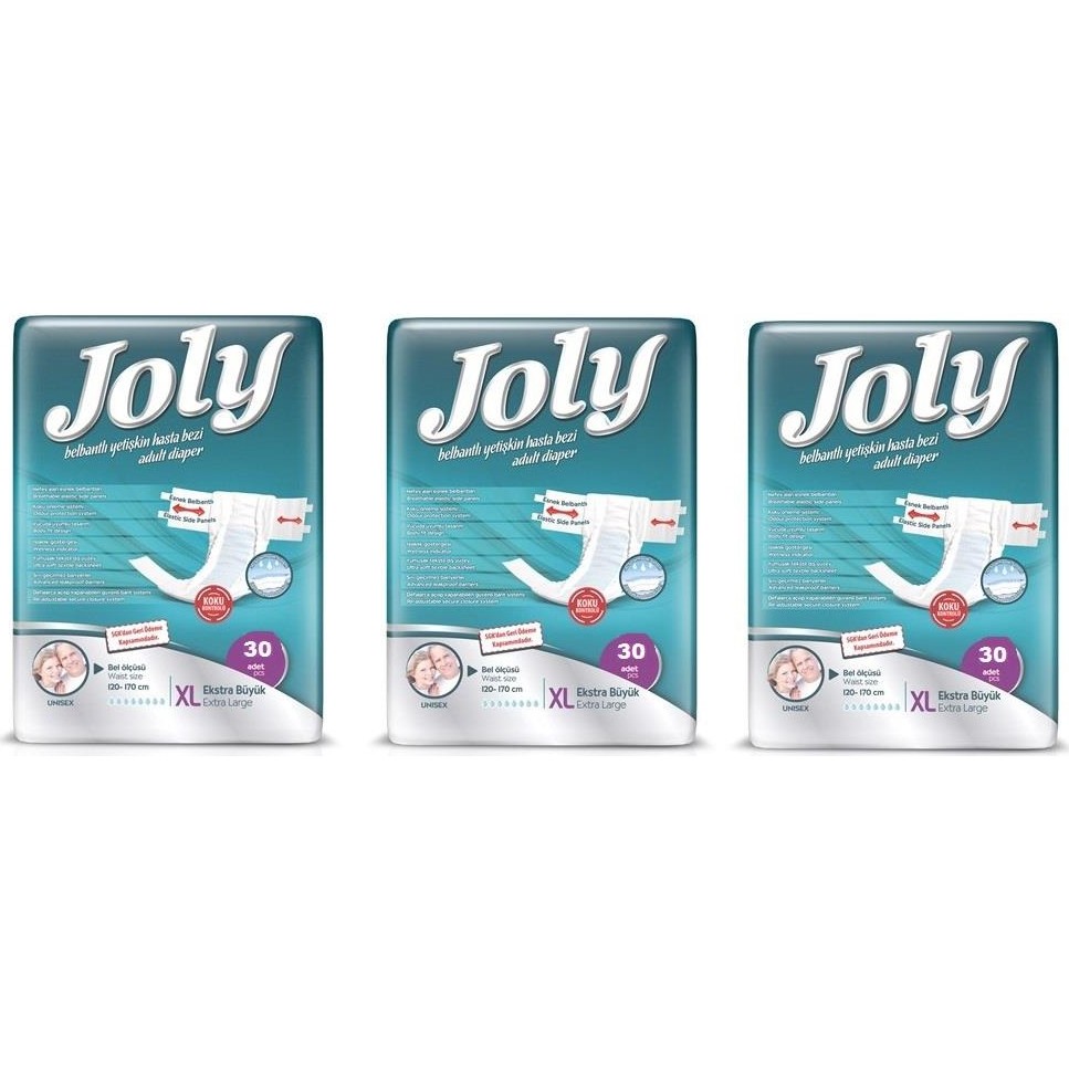Joly Belbantlı Hasta Bezi Extra Large XL 90 Adet 3 Paket Hasta Bezleri ve Temizliği Fiyatı