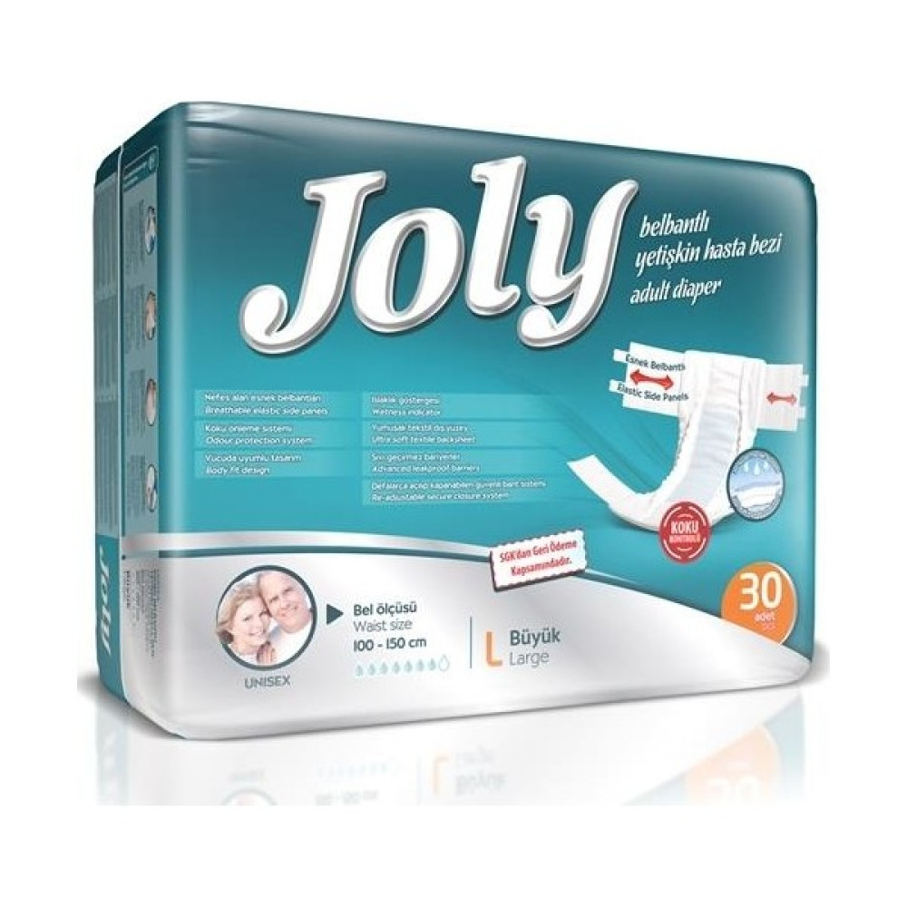 Joly Belbantlı Hasta Bezi Large 30 Adet - L Hasta Bezleri ve Temizliği Fiyatı