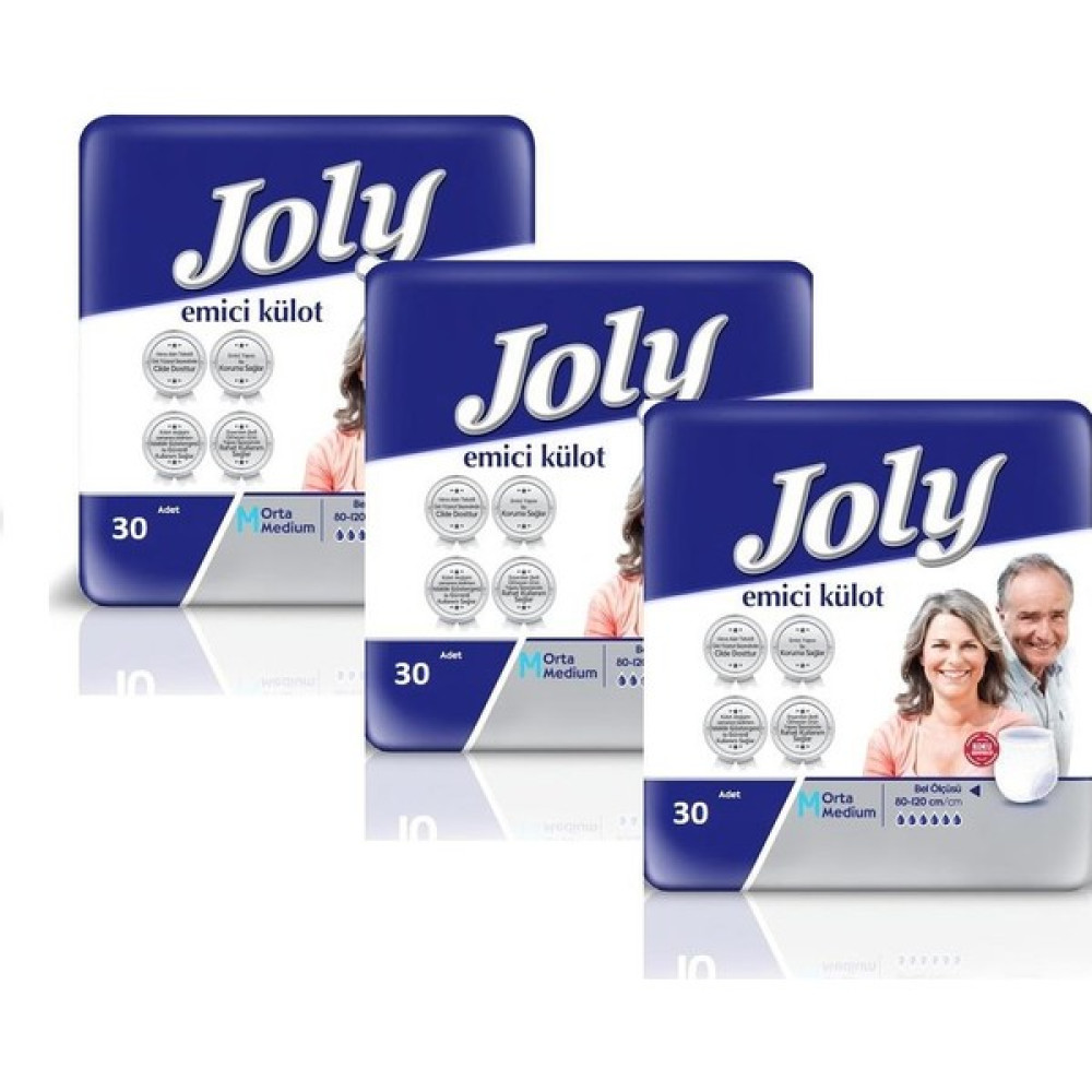 Joly Emici Külot Hasta Bezi Orta Medium 30LU 3 Paket 90 Adet Hasta Bezleri ve Temizliği Fiyatı
