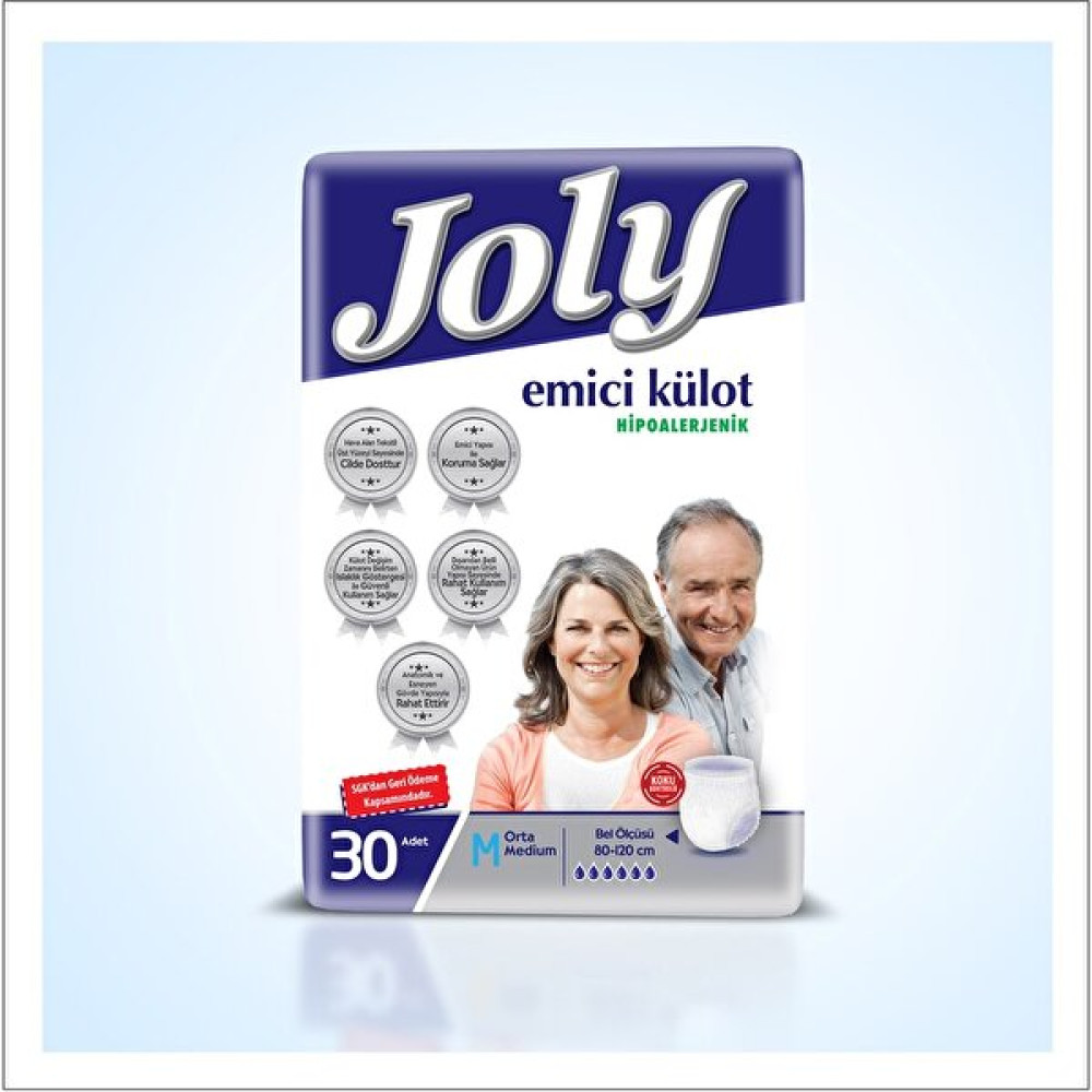 Joly Emici Külot Yetişkin Hasta Bezi M Beden 30'lu Hasta Bezleri ve Temizliği Fiyatı