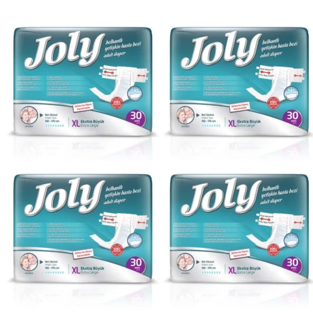 Joly Esnek Bel Bantli Yetiskin Hasta Bezi Xlarge 30'Lu 4 Paket 120 Adet Hasta Bezleri ve Temizliği Fiyatı