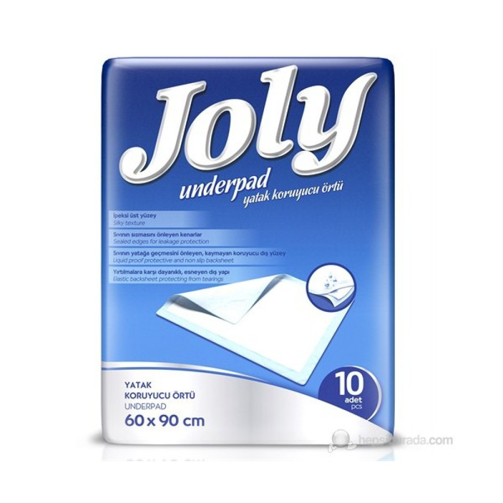 Joly Yatak Koruyucu Örtü 60cm x 90cm 10'lu Hasta Bezleri ve Temizliği Fiyatı