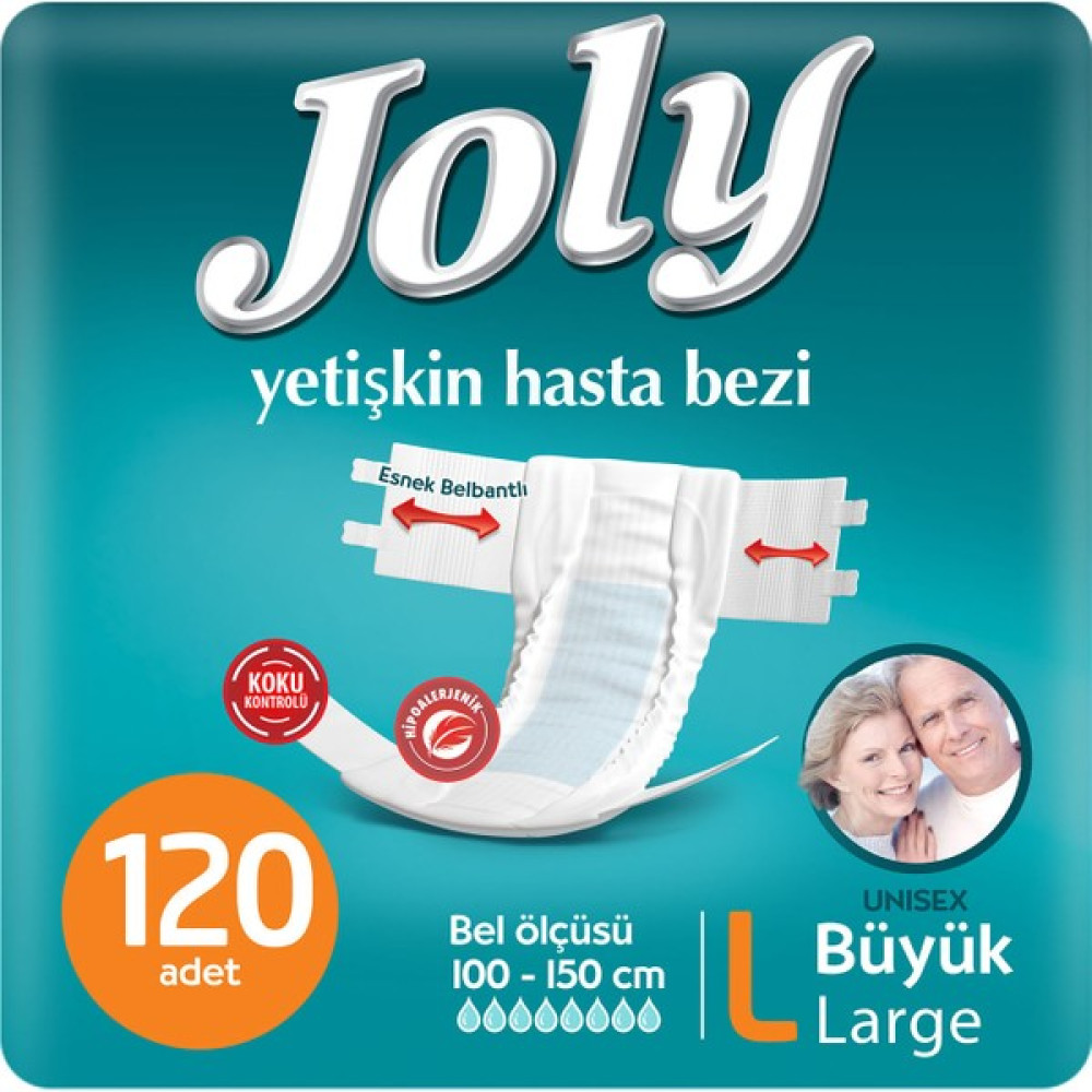 Joly Yetişkin Bezi Large 120' li - L Hasta Bezleri ve Temizliği Fiyatı