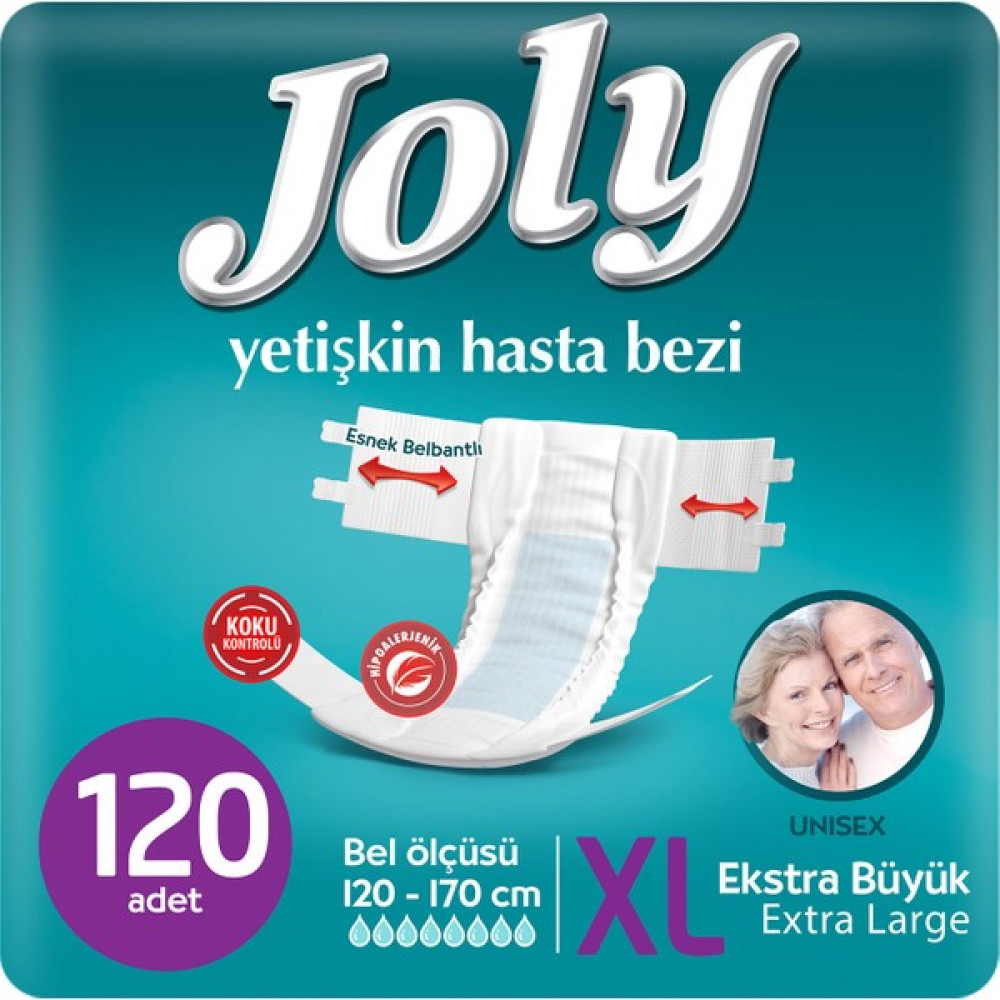 Joly Yetişkin Bezi X-Large 120' li - XL Hasta Bezleri ve Temizliği Fiyatı