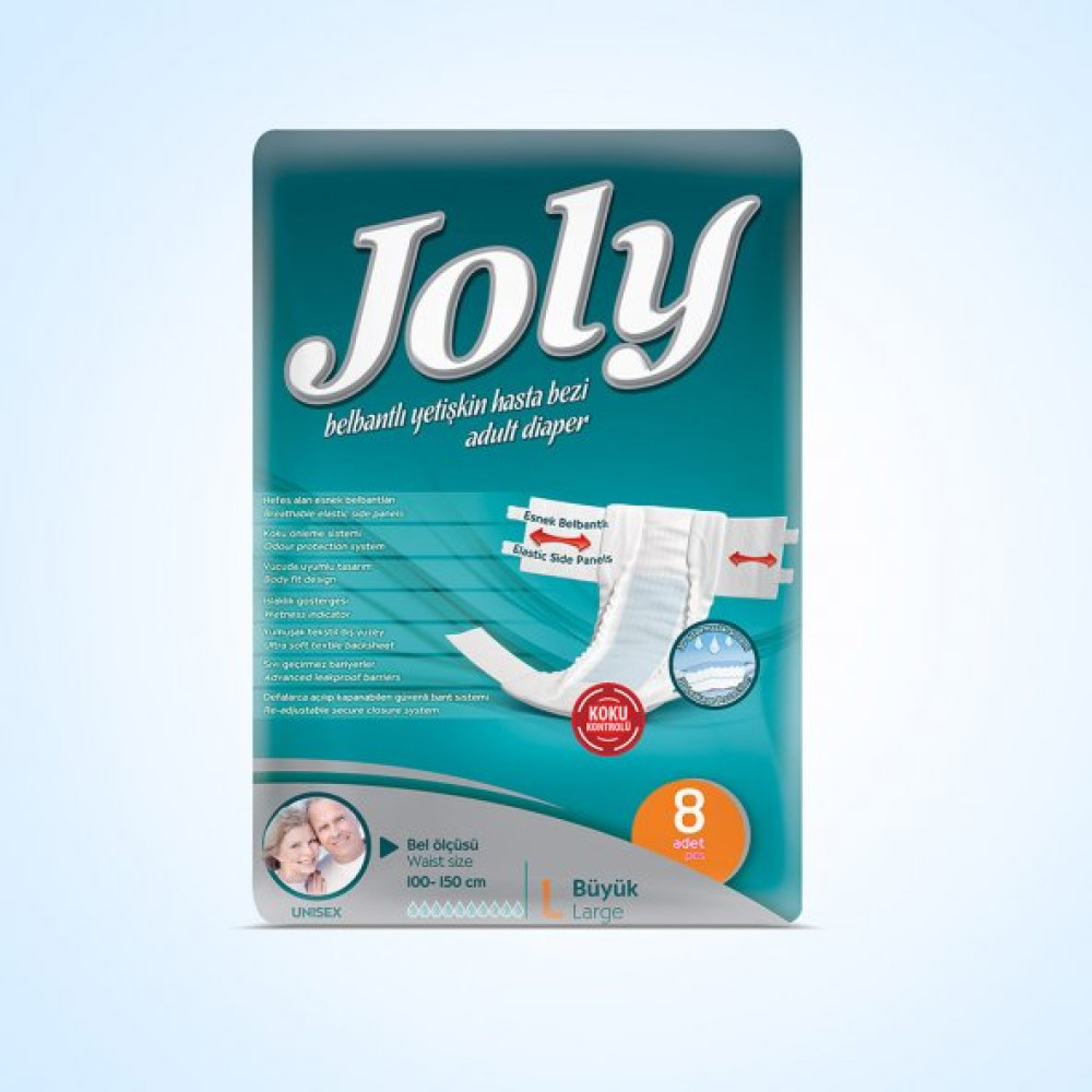 Joly Yetiskin Hasta Bezi Large 8 Adet Hasta Bezleri ve Temizliği Fiyatı
