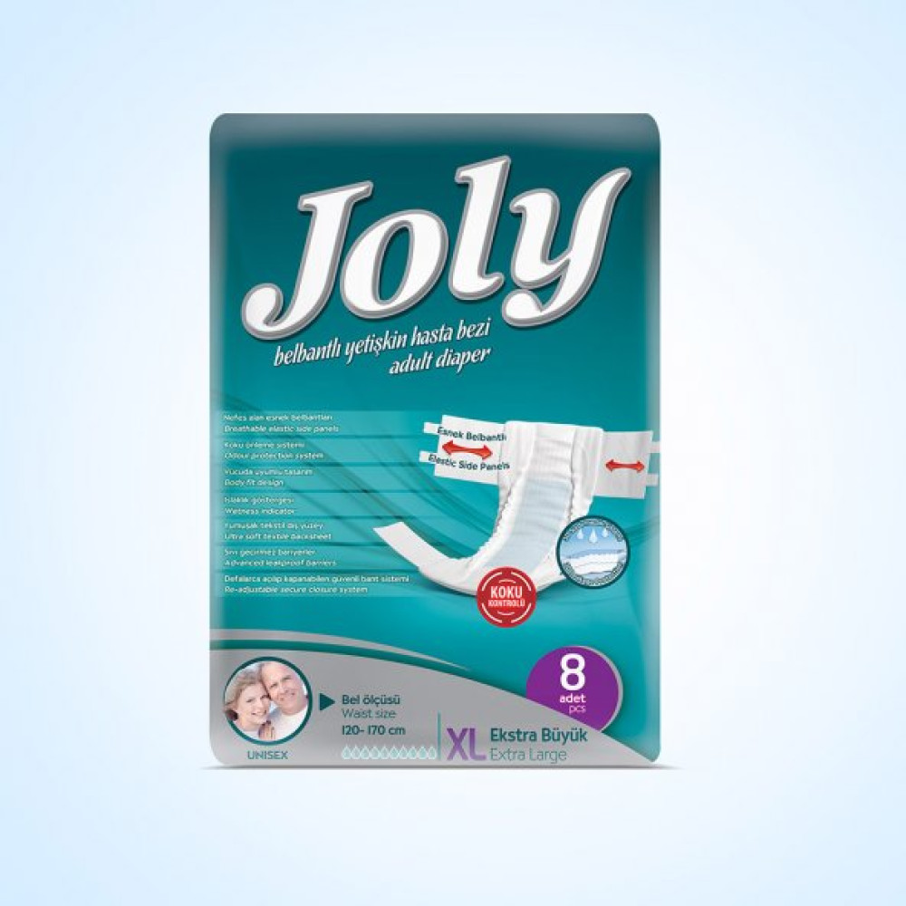 Joly Yetiskin Hasta Bezi X-Large 8 Adet Hasta Bezleri ve Temizliği Fiyatı