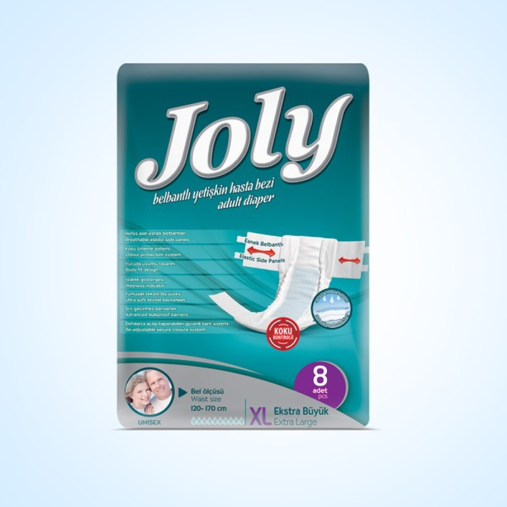 Joly Yetişkin Hasta Bezi X-Large 8 Adet - L Hasta Bezleri ve Temizliği Fiyatı