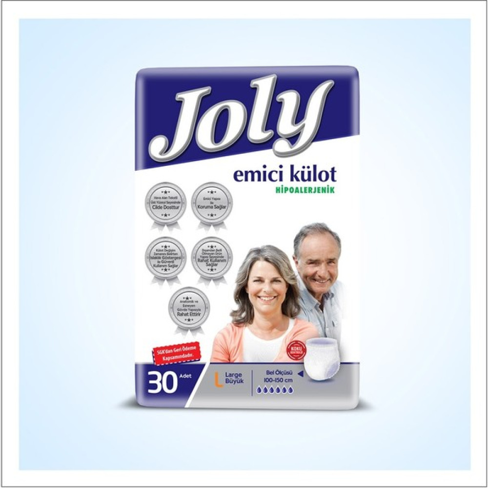 Joly Yetişkin Hasta Külot Hasta Bezi Large 30 Lu - L Hasta Bezleri ve Temizliği Fiyatı