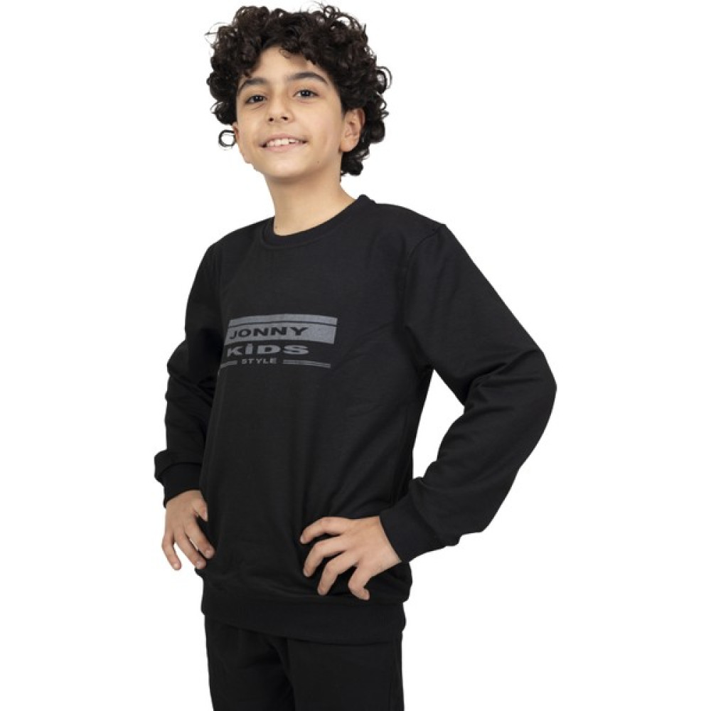 Jonny Kids Bisiklet Yaka Baskılı Sweatshirt Erkek Çocuk Sweatshirt Fiyatı