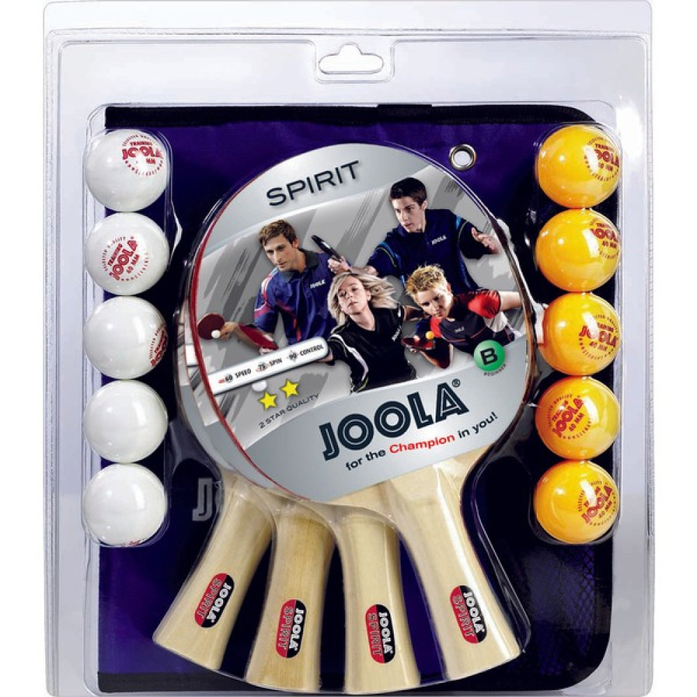 Joola Family Spirit Masa Tenisi Raket Seti 4 Raket + 5 Sarı Top+ 5 Beyaz Top Tenis & Badminton Fiyatı