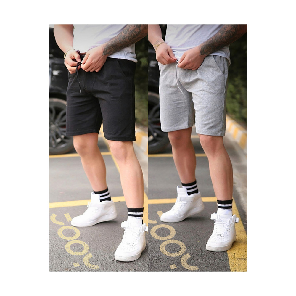Jooy Company Erkek Penye Şort Siyah Ve Gri Ikili Set XL Beden Şort & Kapri (Outdoor) Fiyatı