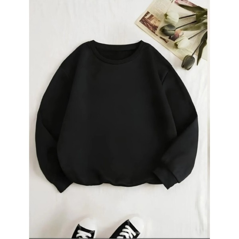 Jooy Company Siyah 3 Iplik Bisiklet Yaka Düz Baskısız Basic Sweatshirt Erkek Sweatshirt Fiyatı