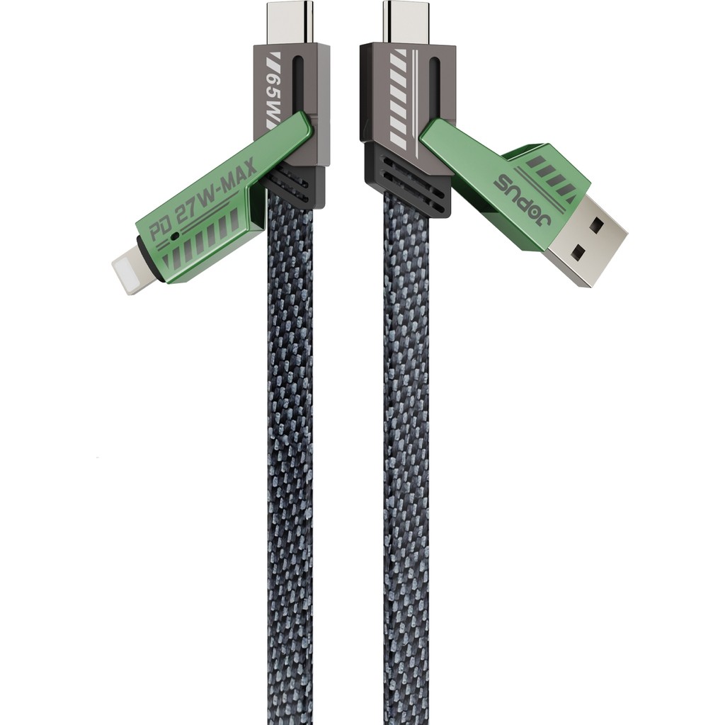 Jopus 4in1 65W PD Hızlı Şarj Kablosu iPhone / Android Uyumlu Type C Lightning Kumaş Örgü Data Pro 1.5 Metre Bilgisayar Çevirici ve Adaptörü Fiyatı