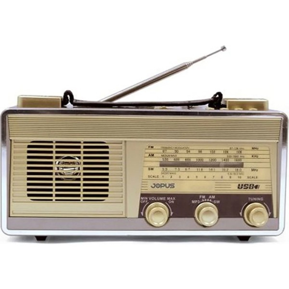 Jopus Bluetooth Hoparlör Şarjlı Nostaljik Radyo Fm Radyo El Fenerli Aux/usb/sd/mp3 - Kahverengi Alarmlı Saatler & Radyolar Fiyatı