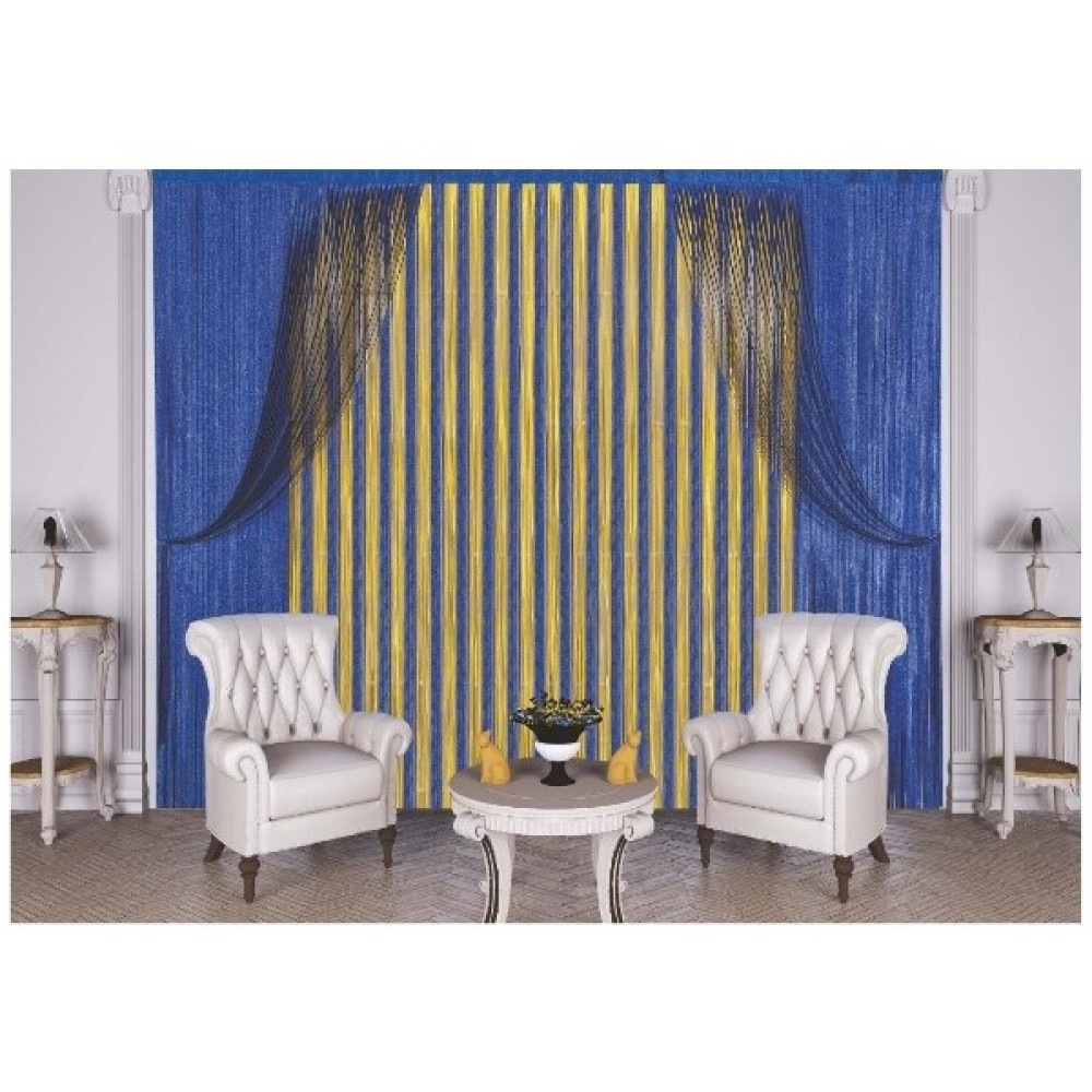 Jora Home & Accesories Ip Perde Ince Zincir Ip Tül Fenerbahçe Model 105CM-200CM - 195 x 300 cm - Parlament Mavi İp Perde Fiyatı