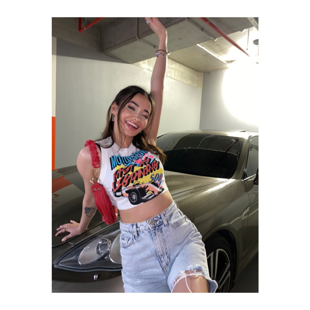 Jose Clothing Kadın Baskılı Beyaz Crop Top L Beden Bayan T-shirt Fiyatı