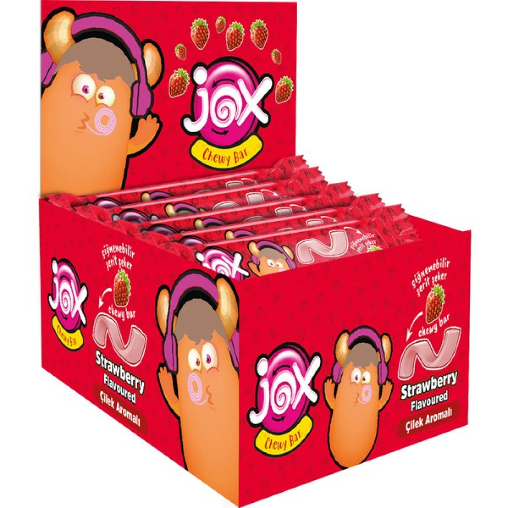 Jox Çilek Aromalı Yumuşak Şerit Şekerleme 60 x 7 gr - 420 gr Diğer Fiyatı