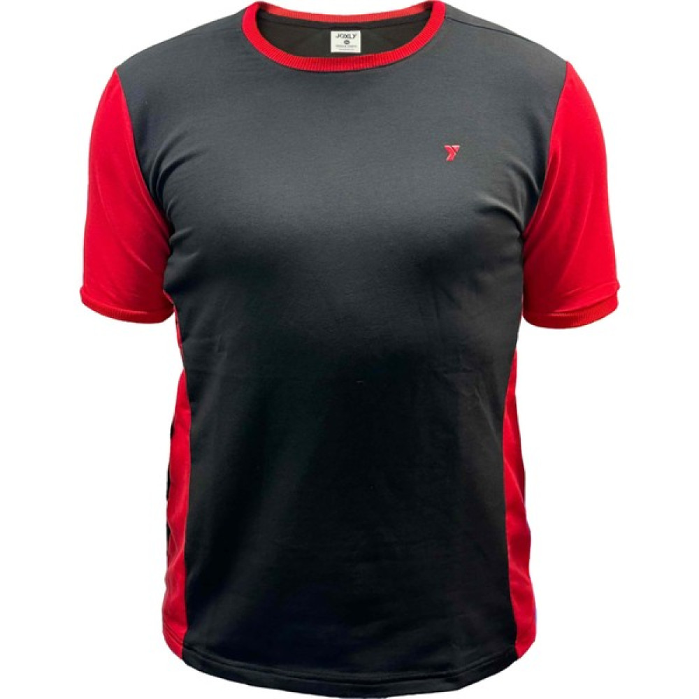 Joxly Siyah Kırmızı Bisiklet Yaka Tişört Erkek T-shirt Fiyatı
