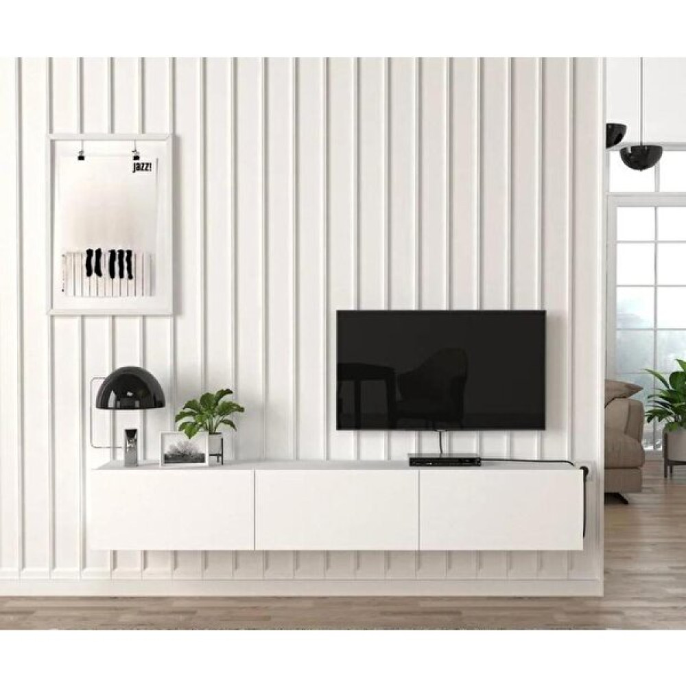 JOY Beliz Tv Ünitesi Tv Sehpası Alt Modül Beyaz 200 Cm Mdf BELİZ TV ÜNİTESİ BEYAZ Tv Ünitesi / Sehpası Fiyatı