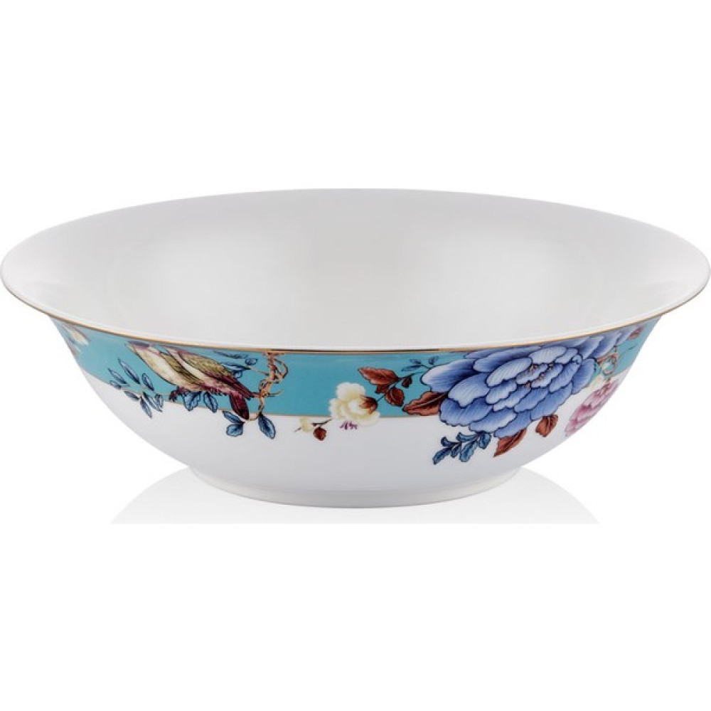 Joy Carmen Floral Blue 23 cm Büyük Boy Porselen Salata Kasesi Sunum Servis Tabağı Kase Fiyatı