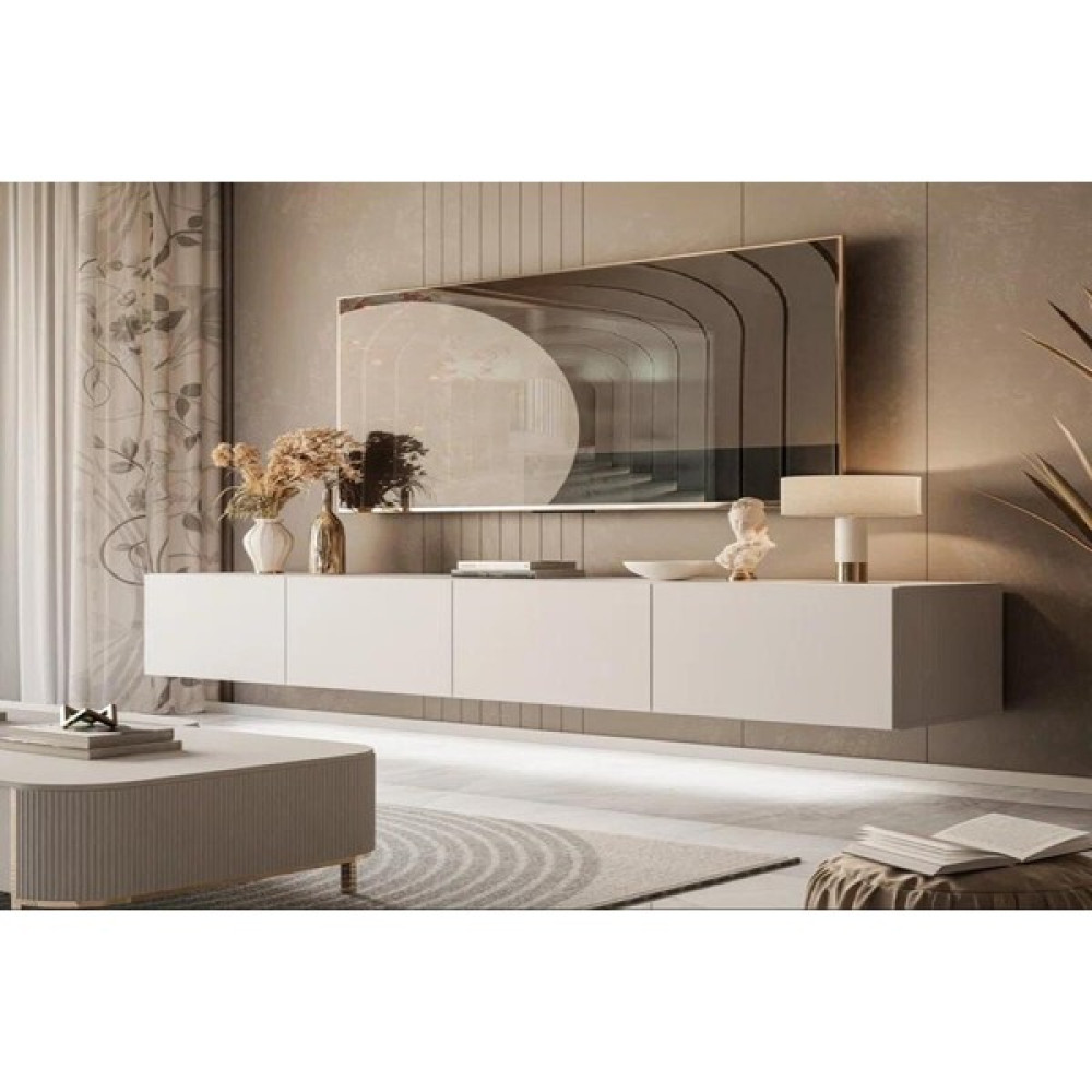 Joy Dizaynn Joy Tv Ünitesi Tv Sehpası Alt Modül Krem 240 cm Mdf Joy Tv Ünitesi Tv Ünitesi / Sehpası Fiyatı