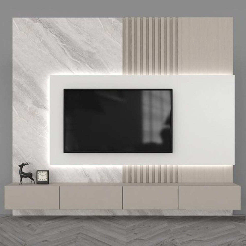 Joy Dizaynn Joy Tv Ünitesi Tv Sehpası Alt Modül Kum Beji 240 cm Mdf Joy Tv Ünitesi - Bej Tv Ünitesi / Sehpası Fiyatı