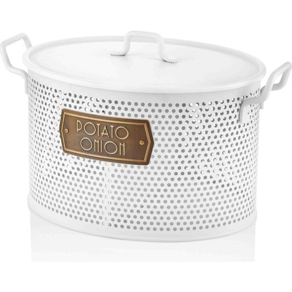 Joy Home&Accessories Patates & Soğan Saklama Kabı 2 Hazneli - Beyaz Saklama Kapları Fiyatı