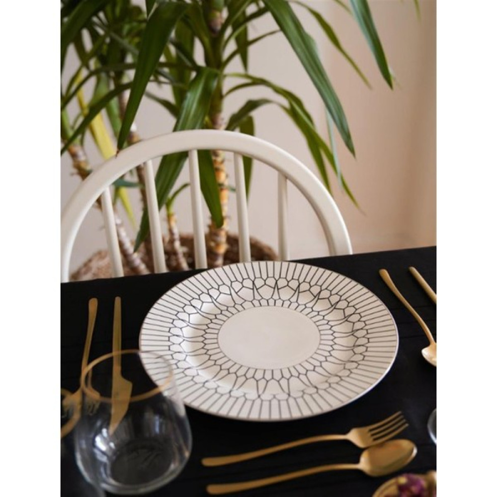 Joy Home&Accessories Siyah Beyaz Desenli Pasta Tabağı 6 Parça 21 cm Mutfak Gereçleri Fiyatı