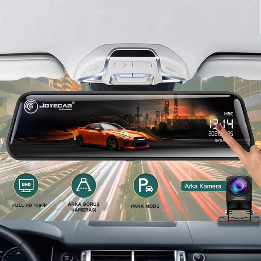 Joyecar 10 Inç Araç Içi Kamera IPS Dokunmatik Ekran Dual Lens Full Hd Oto Görüntü Sistemleri Fiyatı