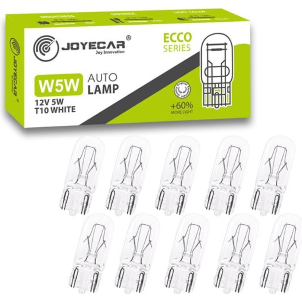 Joyecar W5W T10 Ecco Series Sarı Otomobil Ampulü, 12V 5W,%60 Daha Fazla Işık, 10 Adet Diğer Fiyatı