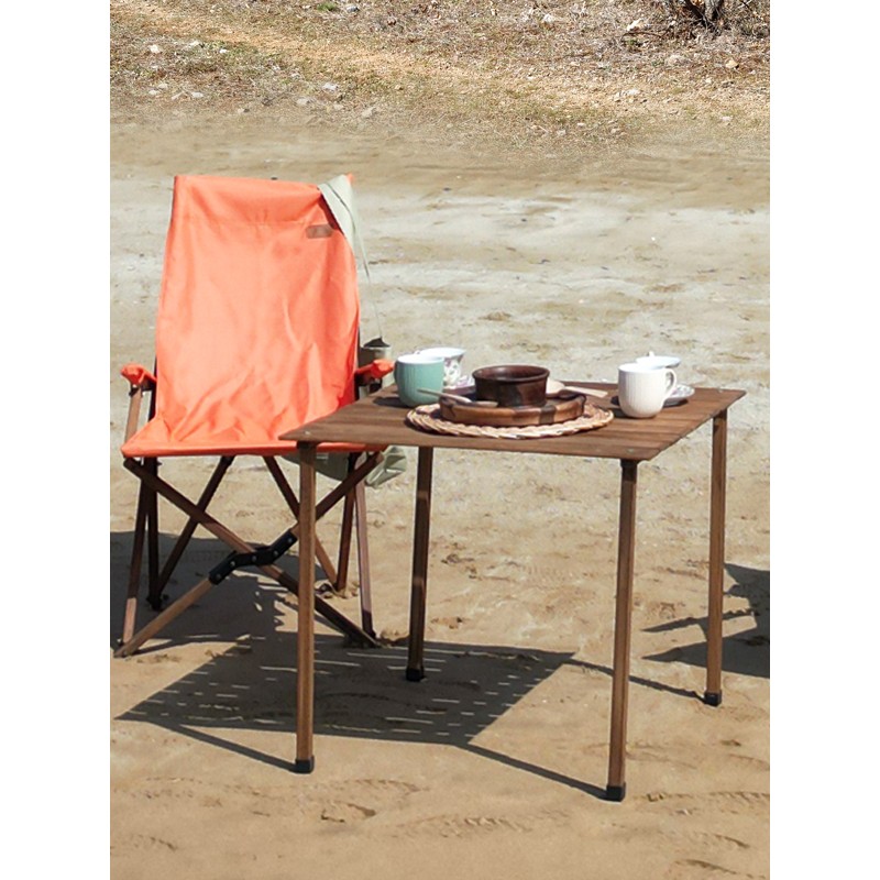 Joyfull Turtle Ahşap (Çınar) Katlanır Rulo Kamp Masası - 70x70x50 cm SSD / Solid State Drive Fiyatı