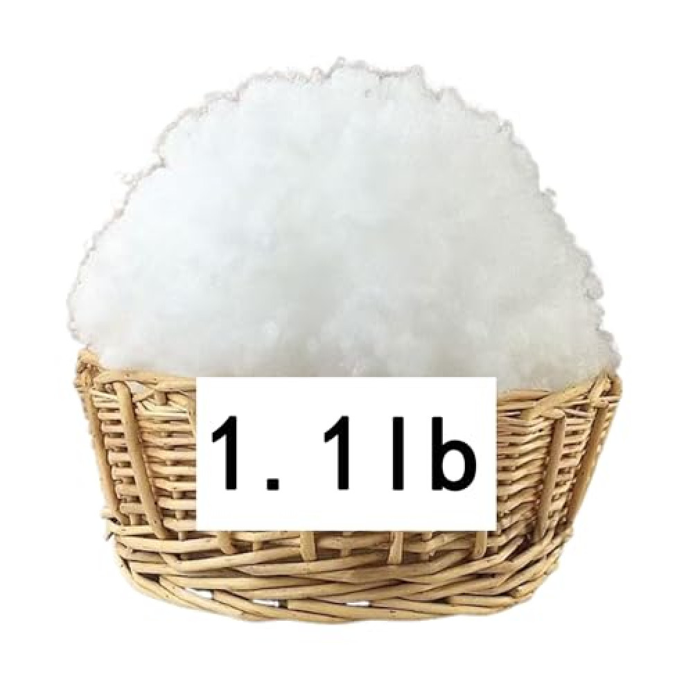 JOYLION Cotton and Polyester Fiberfill Stuffing for Stuffed Animals Crafts Pillows and Decorations 1.1 lb Snow Fluff Batting