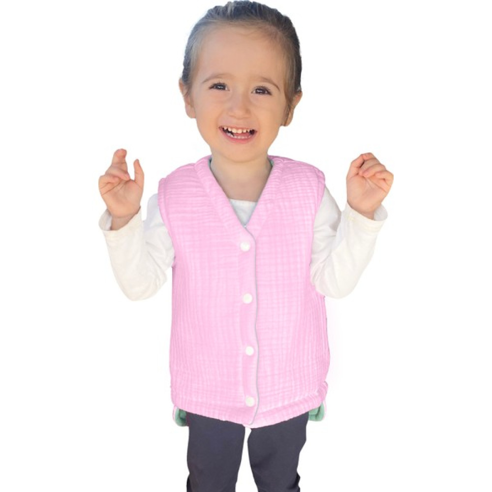 Joyous Mom Kids 1.Sınıf Müslin Bebek Yelek Organik Müslin Çocuk Yelek Yenidoğan Yelek Kışlık Bebek ve Çocuk Yelek Kız Çocuk Yelek Fiyatı