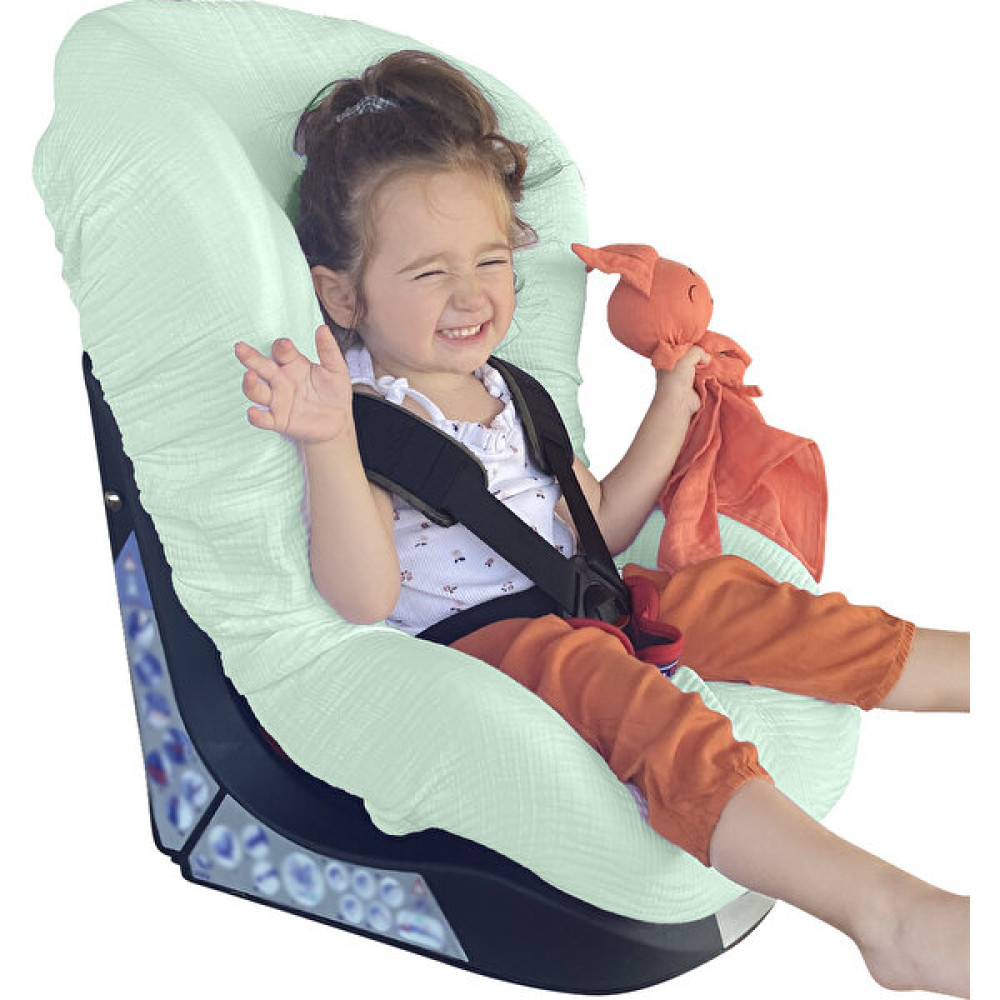 Joyous Mom Kids 4 Katlı Müslin Bebek Oto Koltuk Kılıfı Lastikli %100 Pamuk Organik Oto Koltuk Kılıfı - Mint Bebek Oto Koltuğu Fiyatı