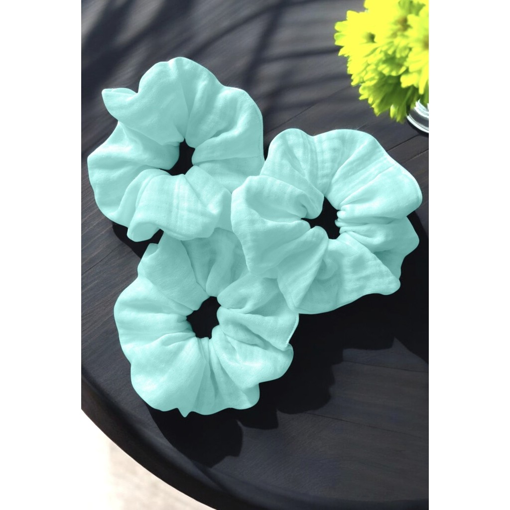 Joyous Mom & Kids Dev Boy 3'lü Muslin Saç Lastiği Oversize Pamuklu Saç Tokası Set Scrunchie Toka Seti - Mint Toka, Taç & Saç Bandı Fiyatı