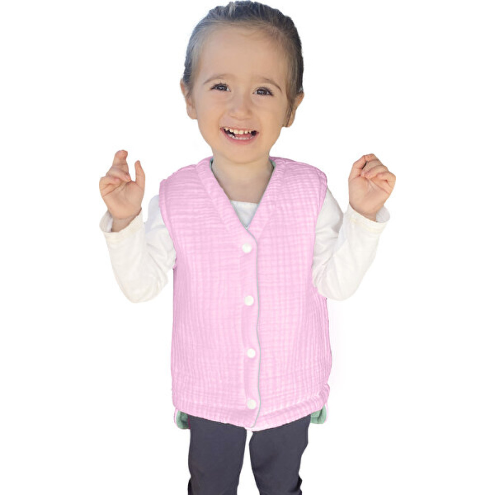 Joyous Mom Kids Üst Kalite Müslin Bebek Yelek Organik Müslin Çocuk Yelek Yenidoğan Yelek Kışlık Bebek ve Çocuk Yelek Kız Çocuk Yelek Fiyatı