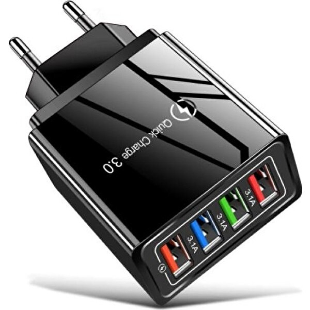 Joytech 4 USB Girişli Çoklu Şarj Aleti - Siyah Cep Telefonu Şarj Cihazı Fiyatı