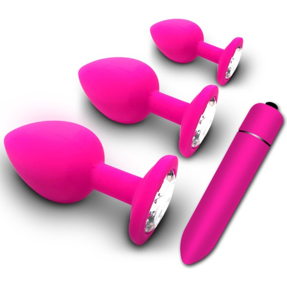 Joytoy Silikon Anal Tıpa Seti + Mini Vibratör   3 Boy Anal Alıştırma Tıpa Seti Oto Boyaları Fiyatı