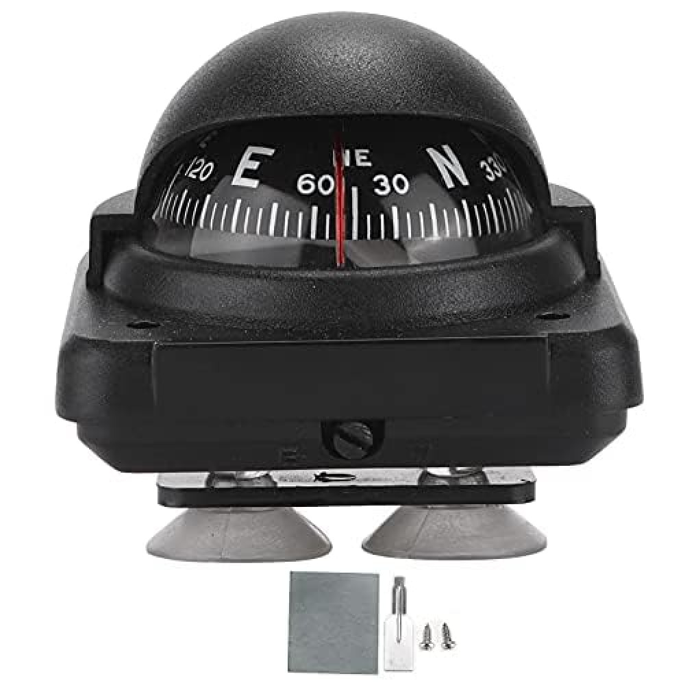 Joyzan Car Compass, Automotive Dash Mini Auto Sea Marine Dashboard Suction Pivoting Adjustable Foldable Navigation Direction Pointing Guide Ball Mount Tool Boat Ship RV Vehicle Outdoor Trip Hiking