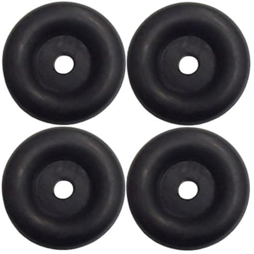 JQuad (4 Pack) 2.5" Trailer Ramp Door Bumper, Compatible with Truck Cargo Hatch - Round Rubber Bump Stops