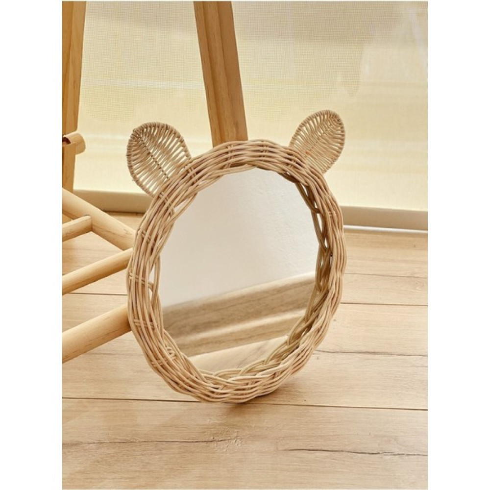 Jr. Bunnies 25 x 25 Rattan Bambu Ekru Ahşap Ayna - 0 Ayna Fiyatı