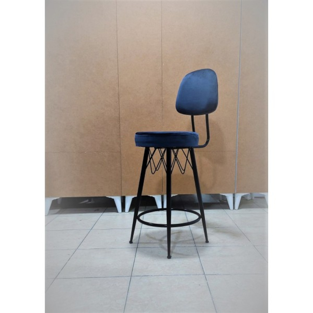 J&S Quality Yeni Tasarımı Ile Kumaş Döşeme 65 Cm. Oturumlu Metal Iskelet Konik Ayaklı Bar Taburesi. - Antrasit Masa - Sandalye & Tabure Fiyatı