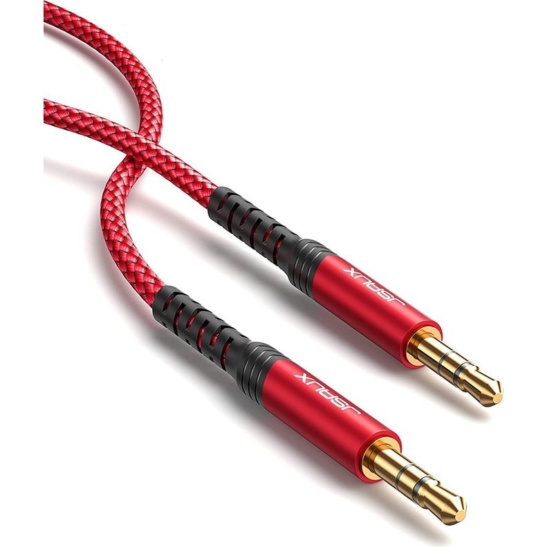 Jsaux Profesyonel Hifi Stereo Ses Kablo 3,5 mm To 3.5mm Trs Uzatma Aux Kablosu 1 ADET CM0004 Uzun 3 Metre Kırmızı - 300 cm SSD / Solid State Drive Fiyatı