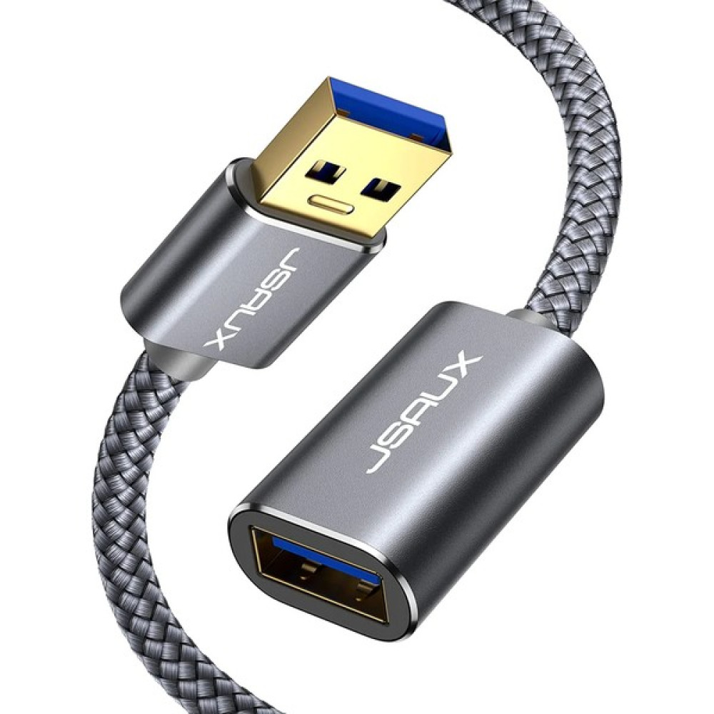Jsaux USB 3.0 Hızlı Şarj ve Data Kablosu Ekstra Dayanıklı USB A Uzatma Kablosu CD0005 Gri - 3 METRE Cep Telefonu Kablosu Fiyatı