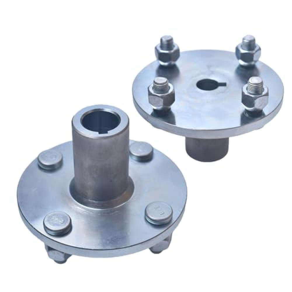 jtfrkope 4" x 4" Go-Kart Live Axle Hub with 1" to 3/4" Step-Down - 1/4" Keyed Shaft, 8 Inch Rear Front Wheel, x4 Lug Set Kit(2PCS)